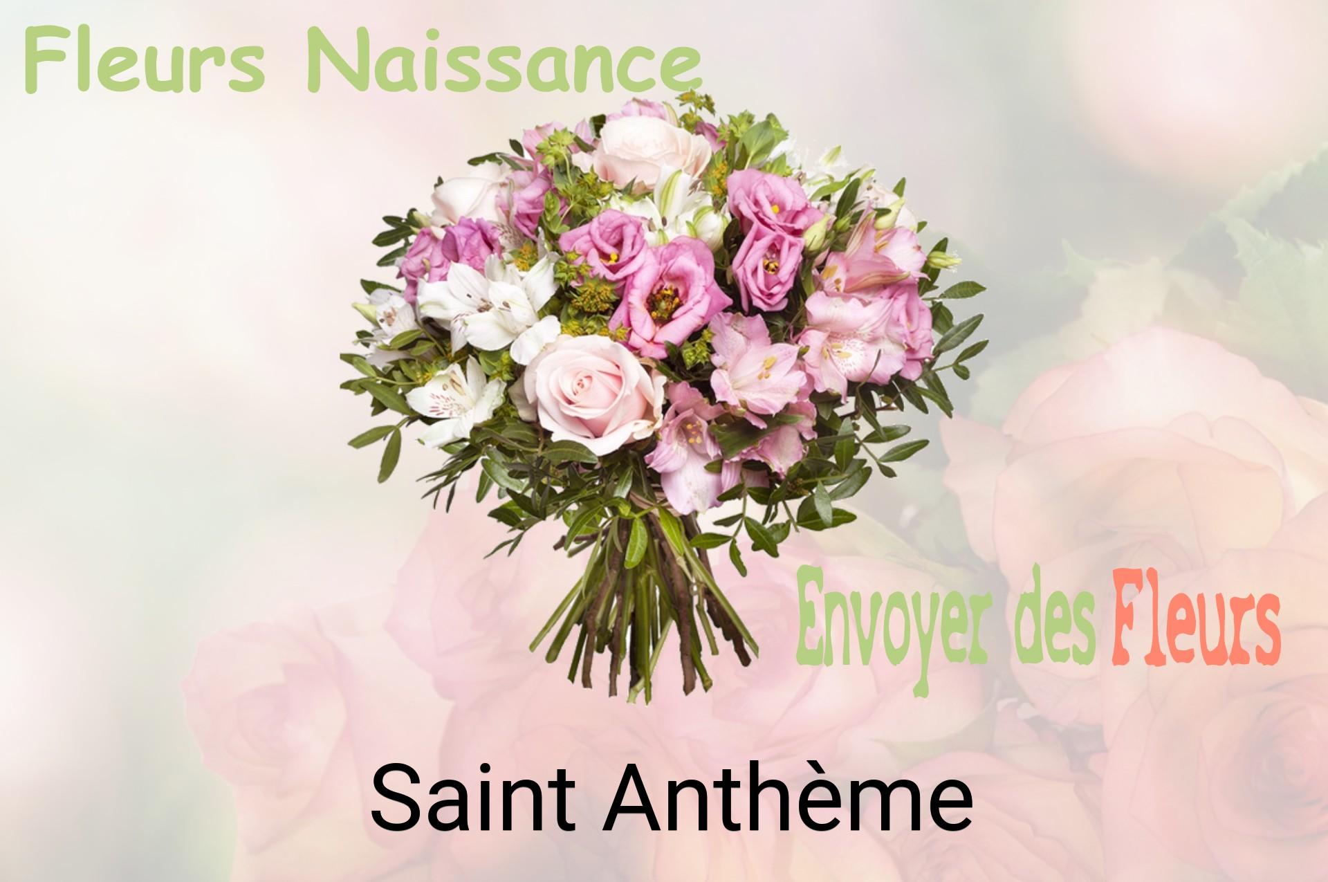 Bouquet de fleurs de naissance livré à Saint-Anthème